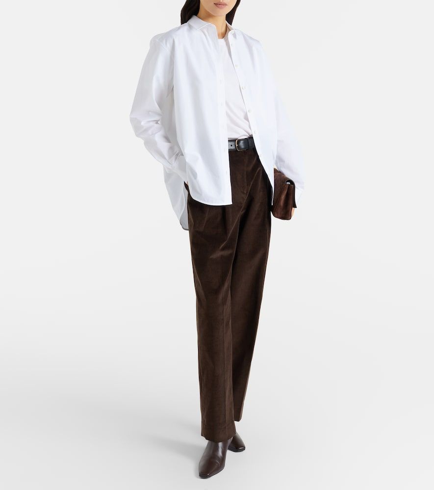 Pantalones anchos de pana de algodón - Toteme - Modalova