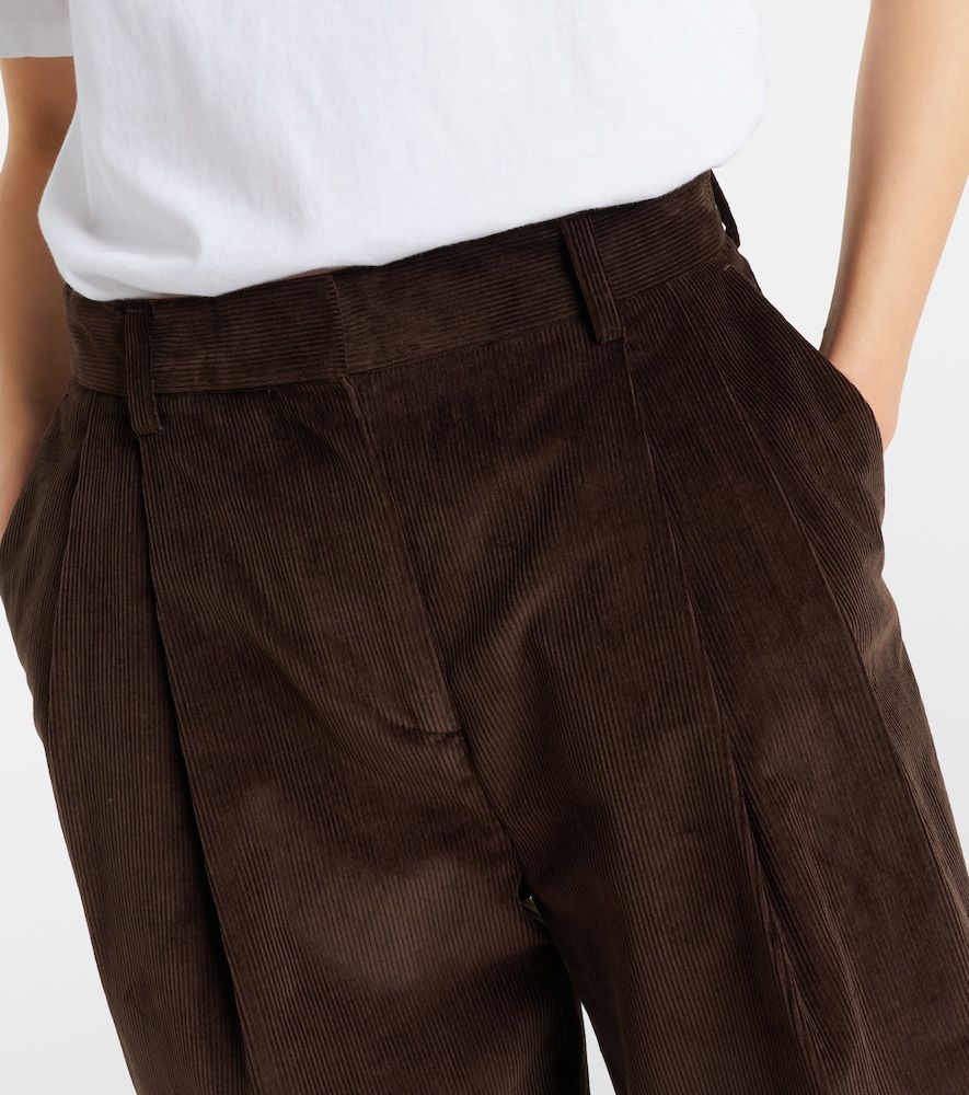 Pantalones anchos de pana de algodón - Toteme - Modalova