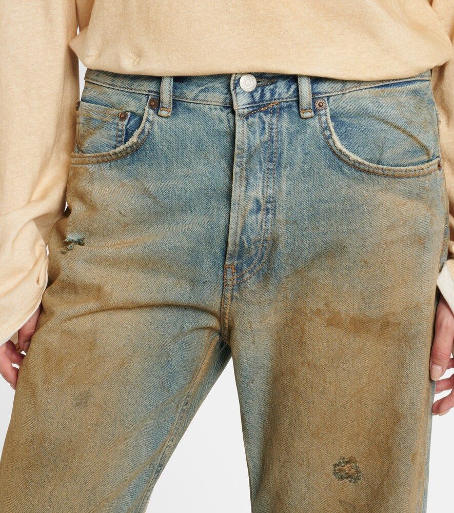Jeans 2021F distressed a gamba larga a vita media - Acne Studios - Modalova