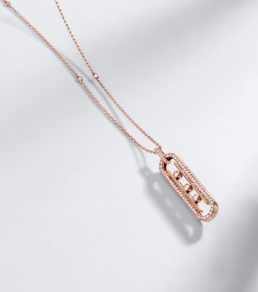 Collar con colgante Move 10th de oro rosa de 18 ct con diamantes - Messika - Modalova