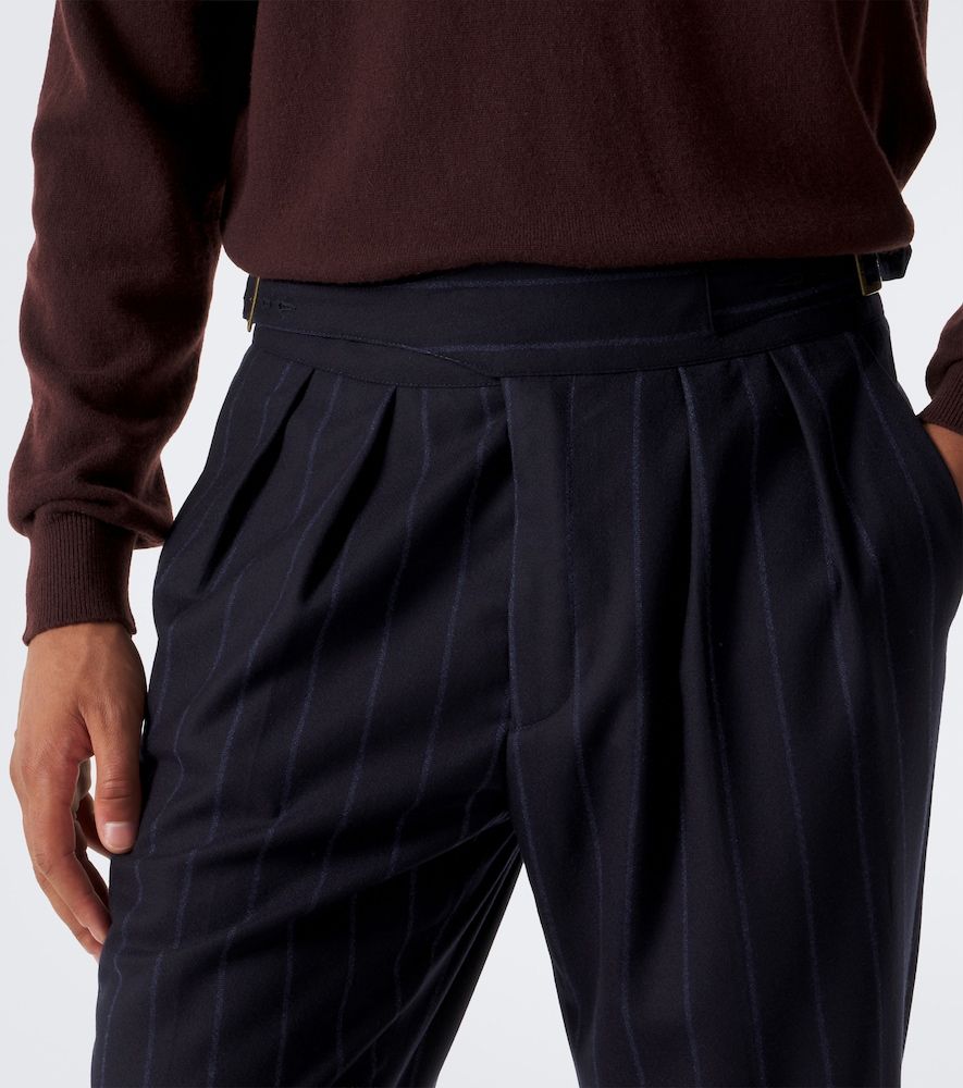 Pantalones rectos de lana virgen a rayas - Rubinacci - Modalova