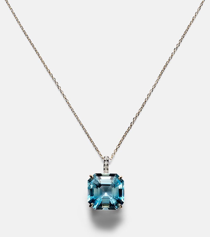 Collar de oro de 14 ct de topacio y diamantes - Mateo - Modalova
