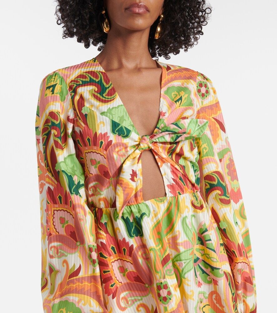 Vestido corto de algodón y seda floral - Etro - Modalova