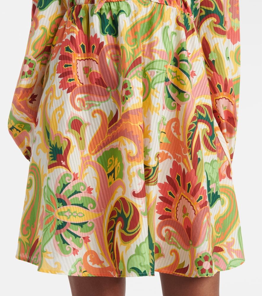 Vestido corto de algodón y seda floral - Etro - Modalova