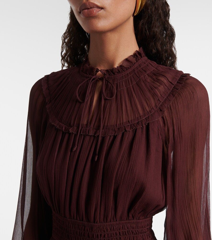 Vestido corto Ava de chifón de seda - Ulla Johnson - Modalova