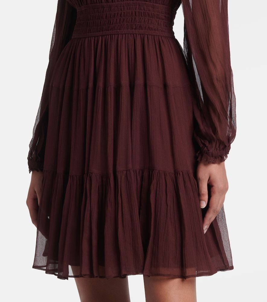 Vestido corto Ava de chifón de seda - Ulla Johnson - Modalova