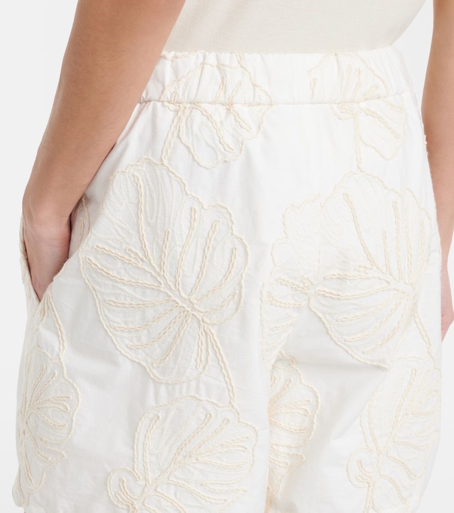 Moncler Shorts in cotone con ricamo - Moncler - Modalova