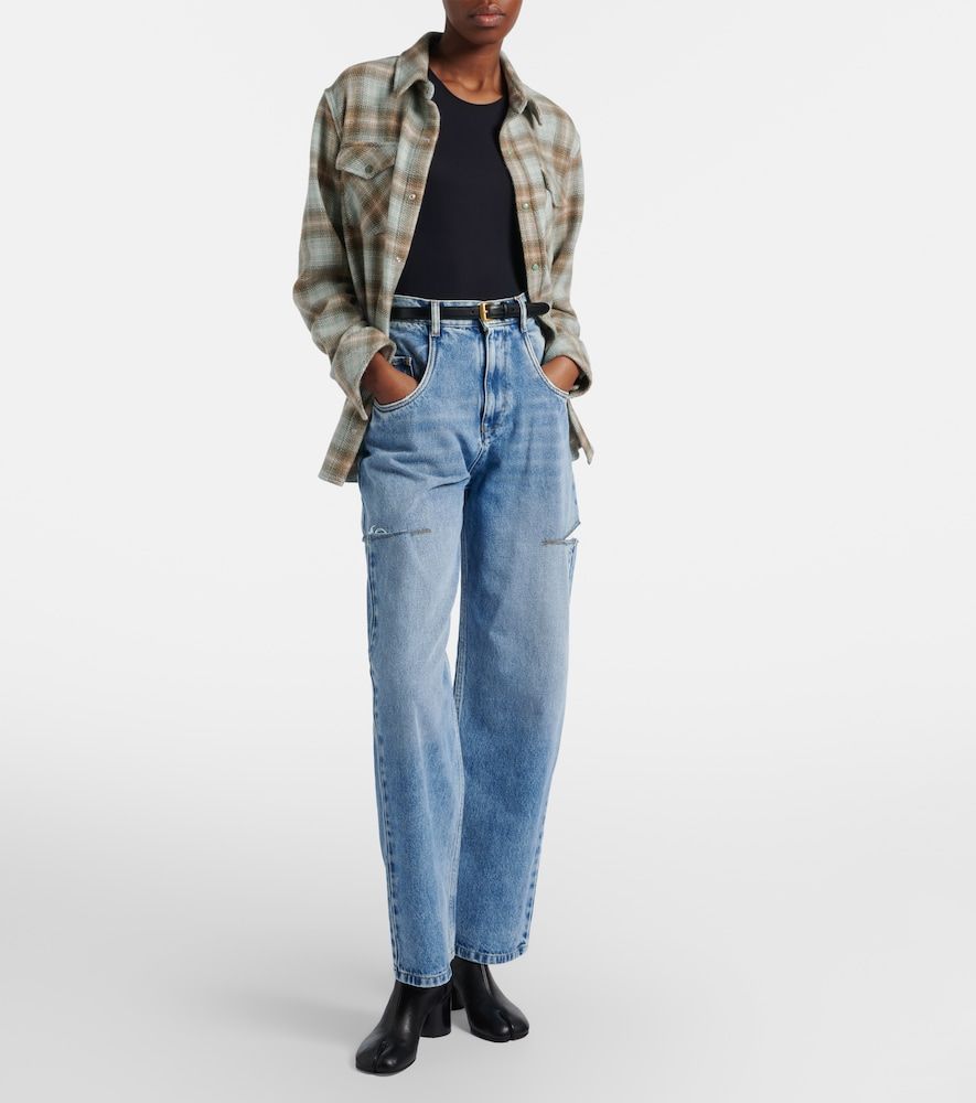 Jeans a vita alta con cut-out - Maison Margiela - Modalova