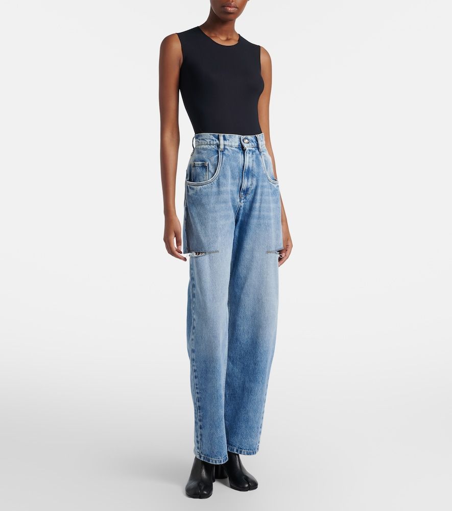 Jeans a vita alta con cut-out - Maison Margiela - Modalova