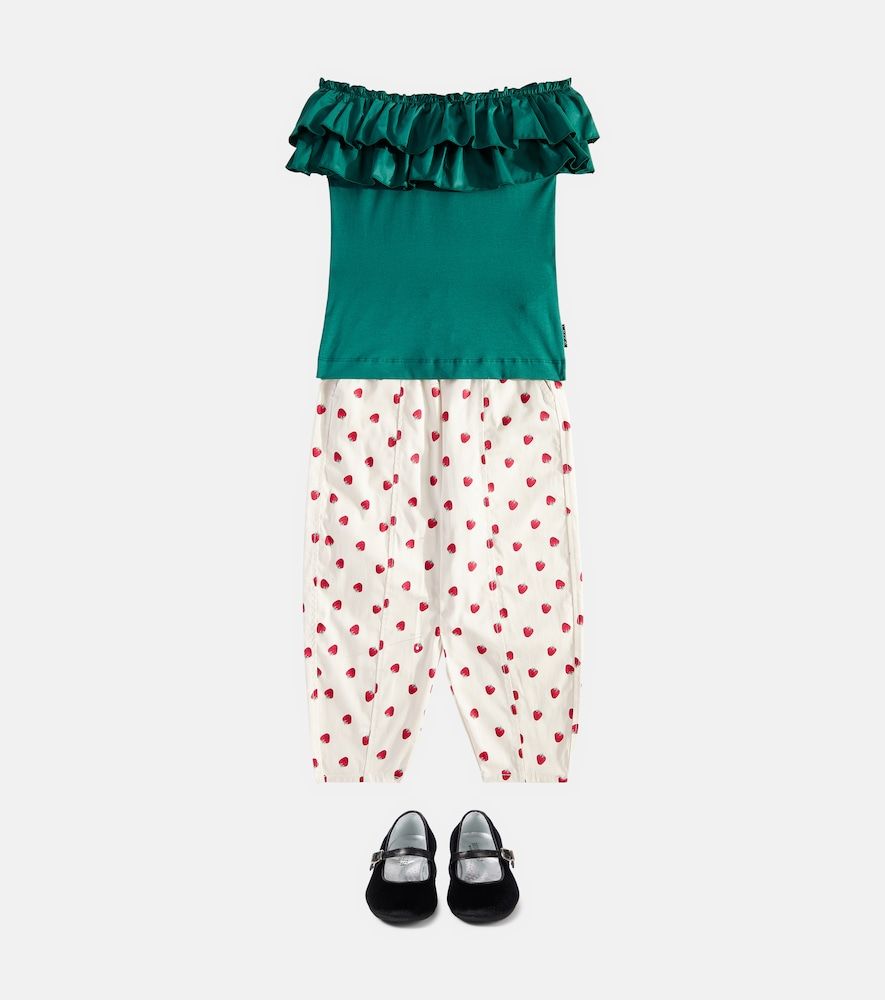 Pantalones de gabardina en mezcla de algodón - Monnalisa - Modalova