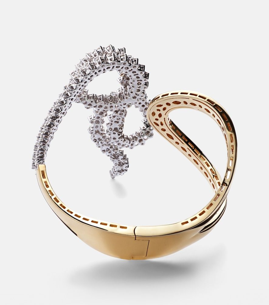 Bracciale Golden Strada in oro e oro bianco 18kt con diamanti - Yeprem - Modalova