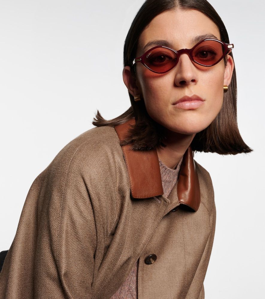 Occhiali da sole ovali Première De Cartier - Cartier Eyewear Collection - Modalova