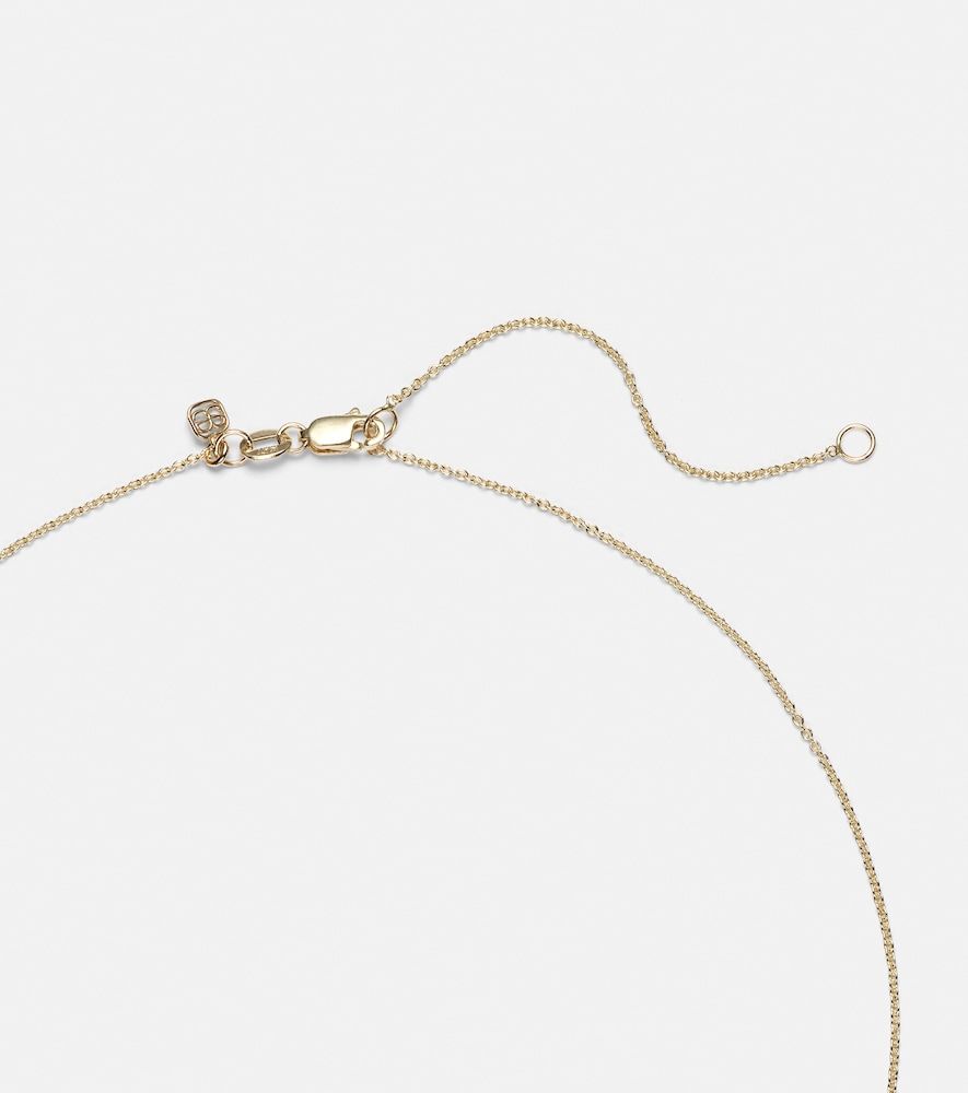 Collar Fluted Heart de oro de 14 ct con diamantes y rubí - Sydney Evan - Modalova