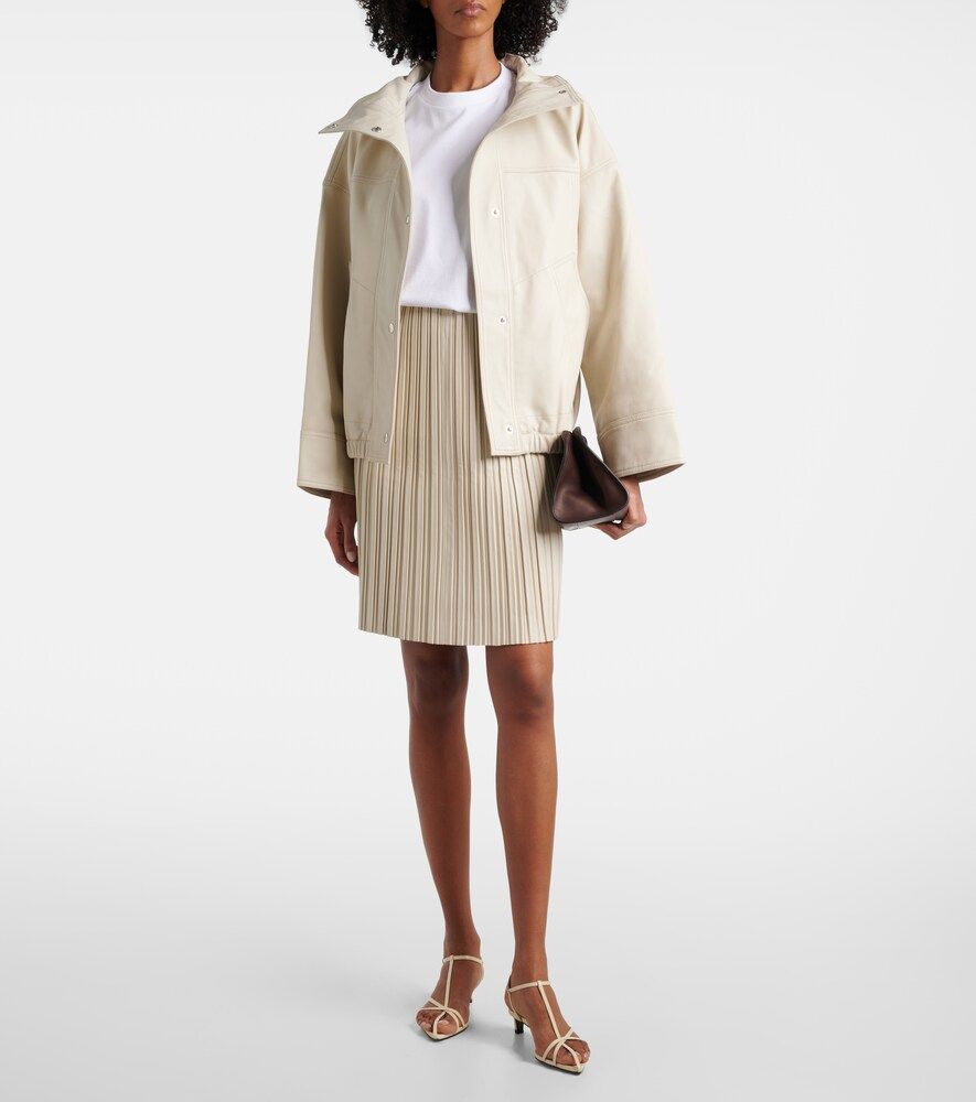 Rohe Plisse leather midi skirt - Rohe - Modalova