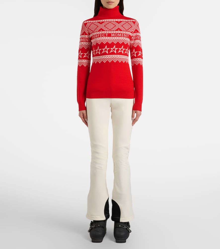 Jersey Holiday de lana con intarsia - Perfect Moment - Modalova