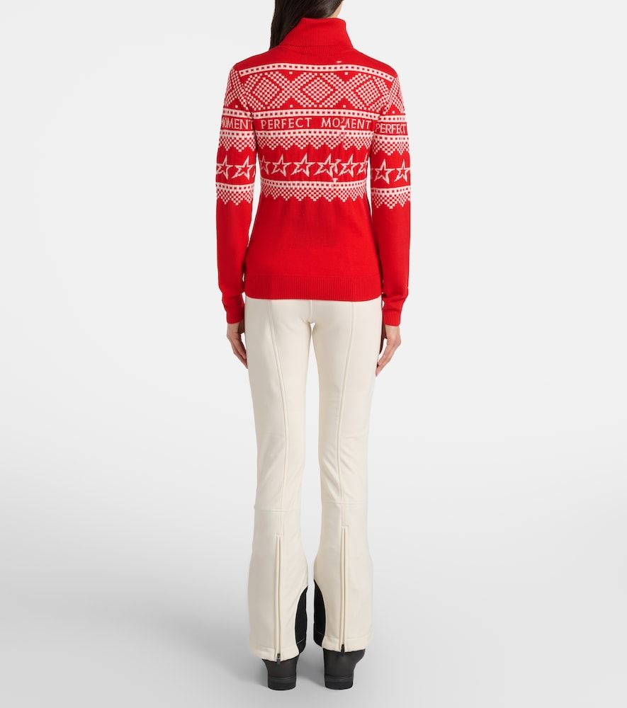 Holiday intarsia wool turtleneck sweater - Perfect Moment - Modalova