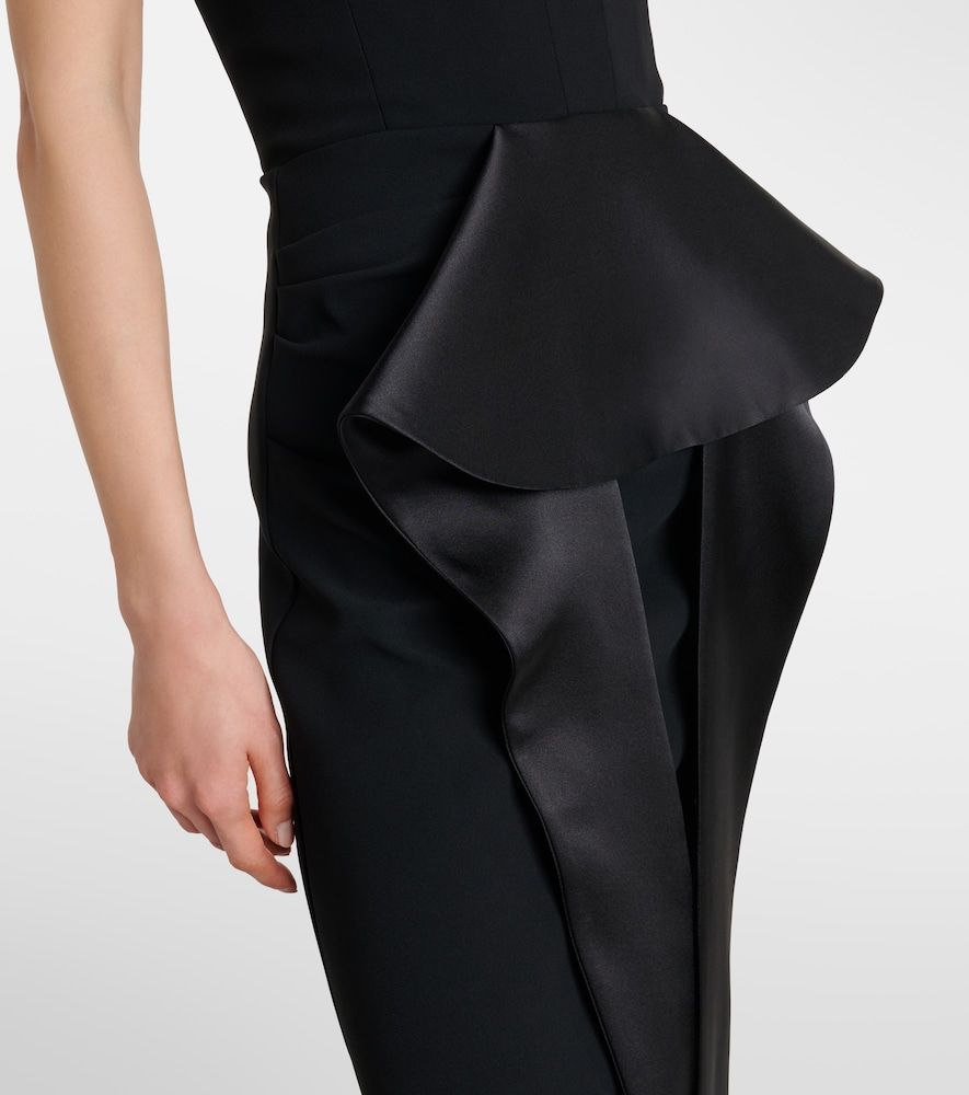 Abito midi Barrier in raso con scollo bardot - Maticevski - Modalova