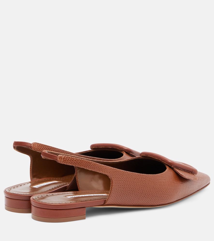 Slingback-Ballerinas Maylura aus Leder - Manolo Blahnik - Modalova