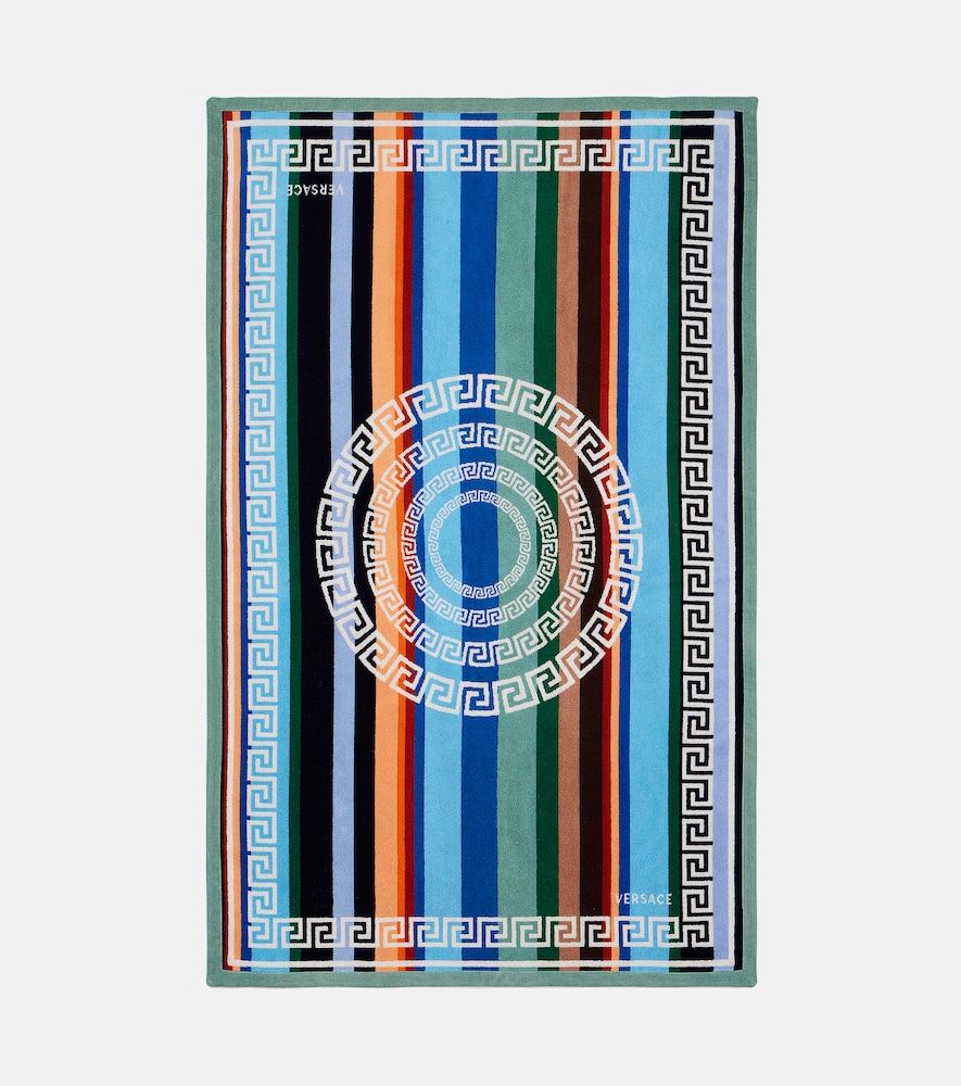 Toalla Greca de rizo de algodón a rayas - Versace Home - Modalova