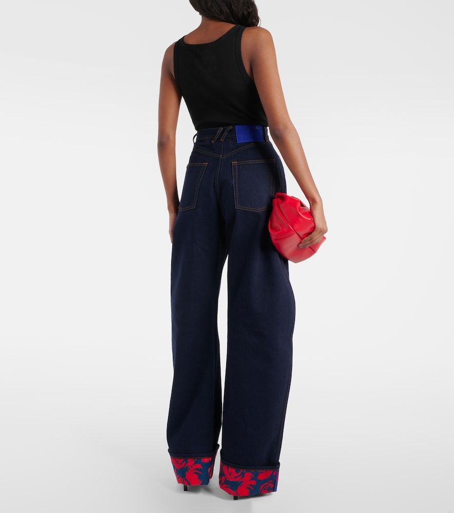Jeans a gamba larga e vita alta - Burberry - Modalova