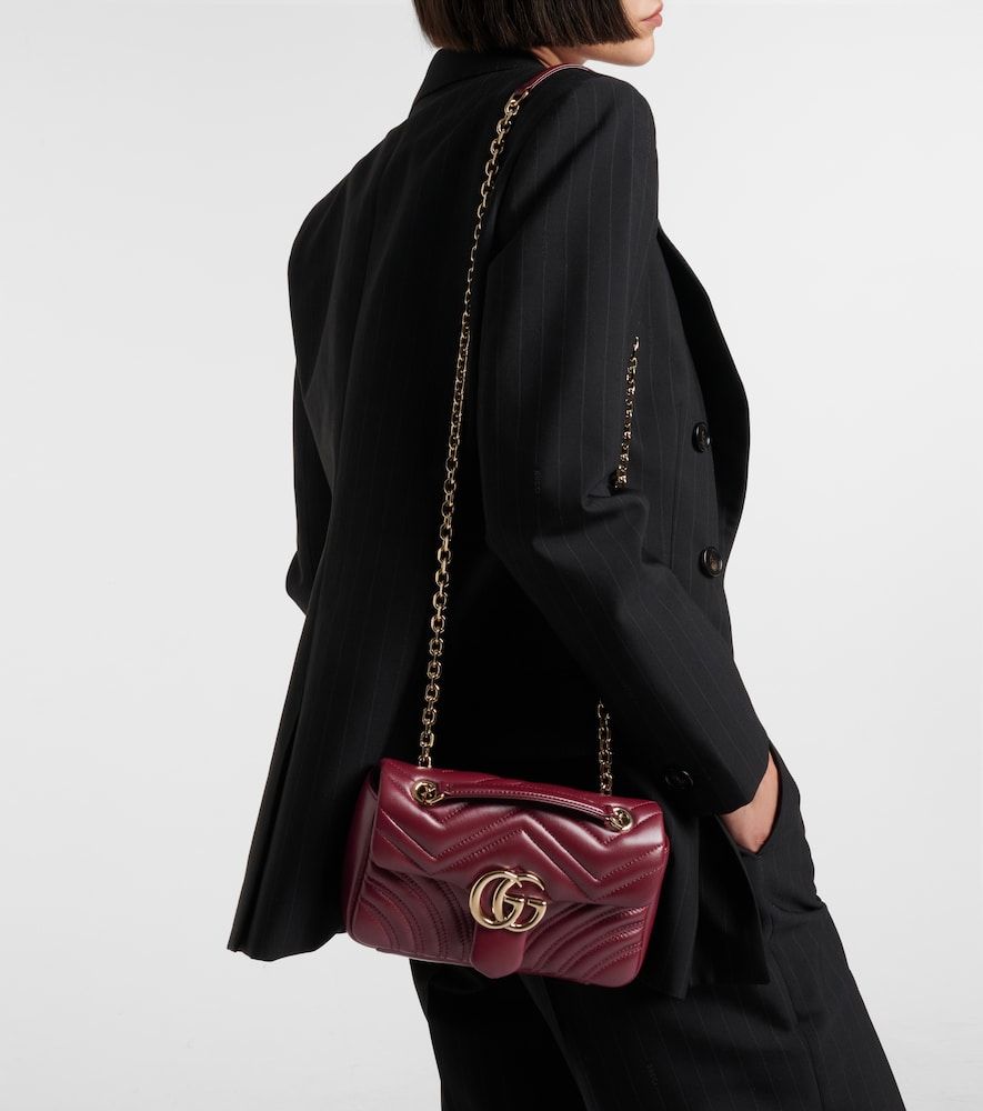 GG Marmont Small leather shoulder bag - Gucci - Modalova