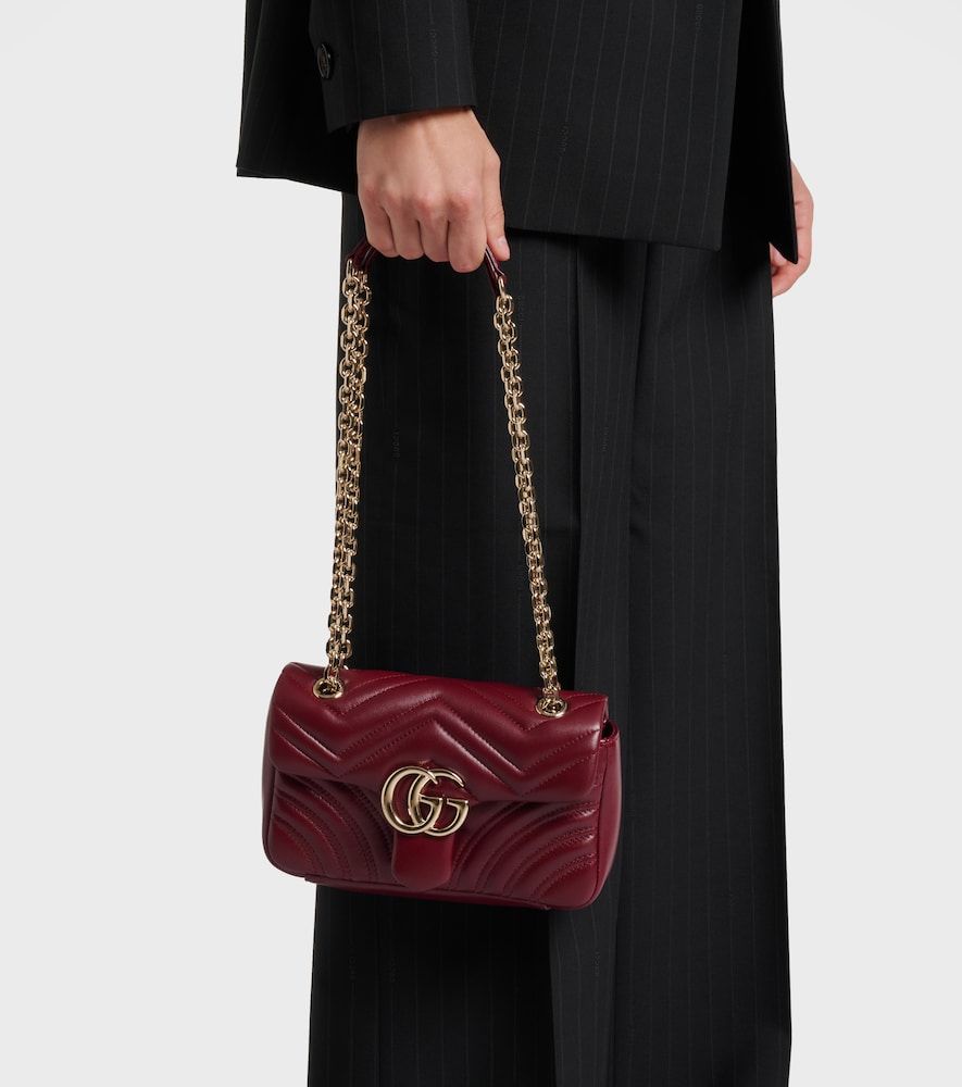 GG Marmont Small leather shoulder bag - Gucci - Modalova