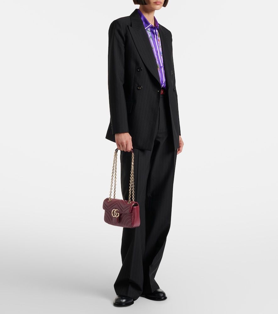GG Marmont Small leather shoulder bag - Gucci - Modalova