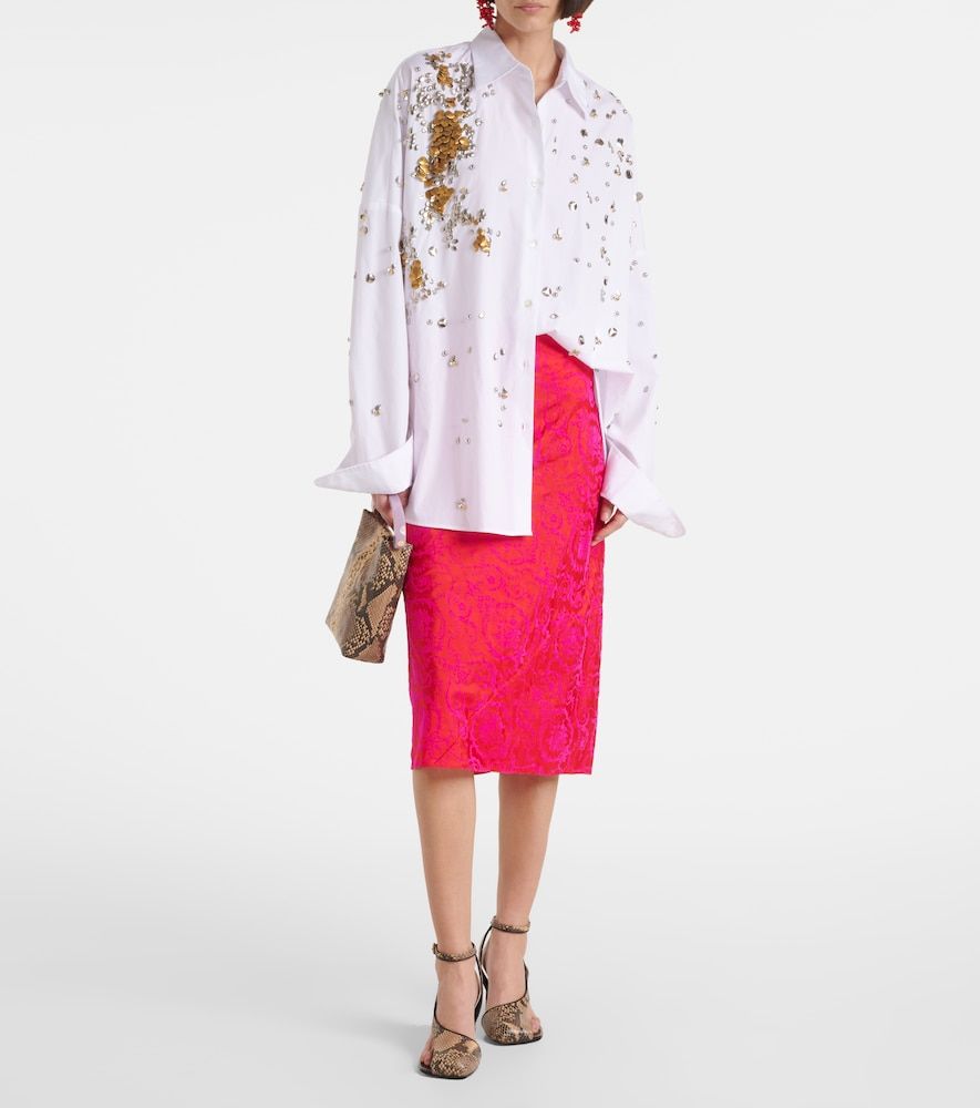 Gonna midi con stampa - Dries Van Noten - Modalova