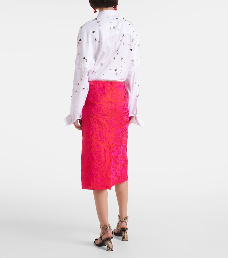 Gonna midi con stampa - Dries Van Noten - Modalova