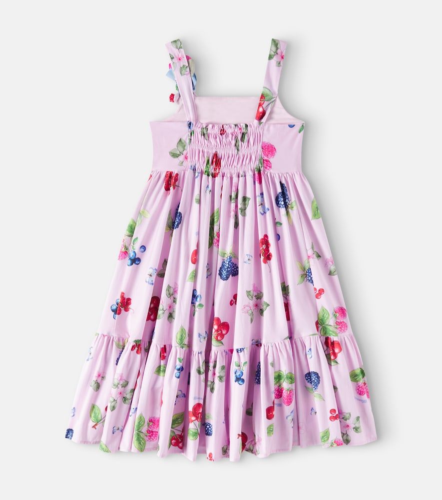 Vestido de popelín de algodón estampado - Monnalisa - Modalova
