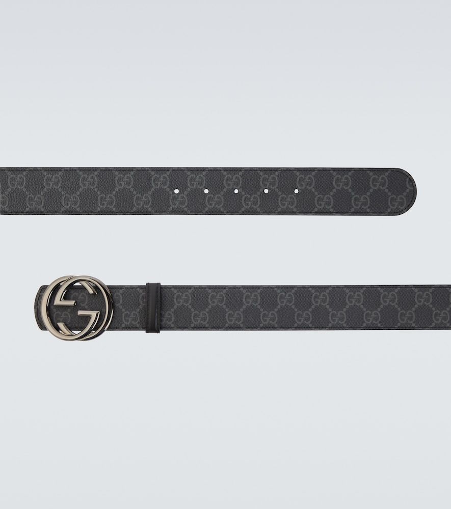 Cintura in pelle GG Canvas Interlocking G - Gucci - Modalova