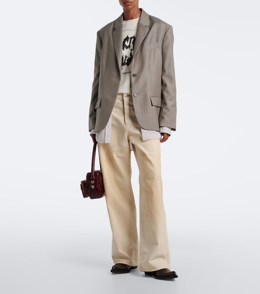 Acne Studios Jeans anchos con piel - Acne Studios - Modalova