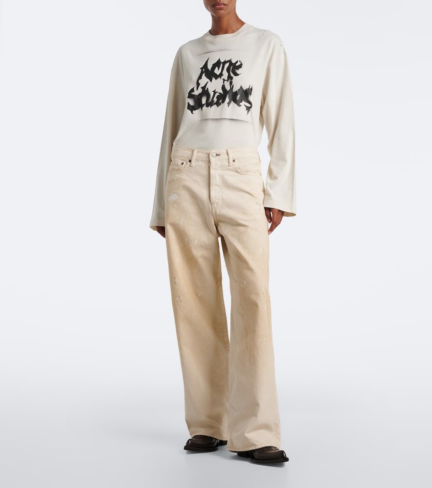 Acne Studios Jeans anchos con piel - Acne Studios - Modalova
