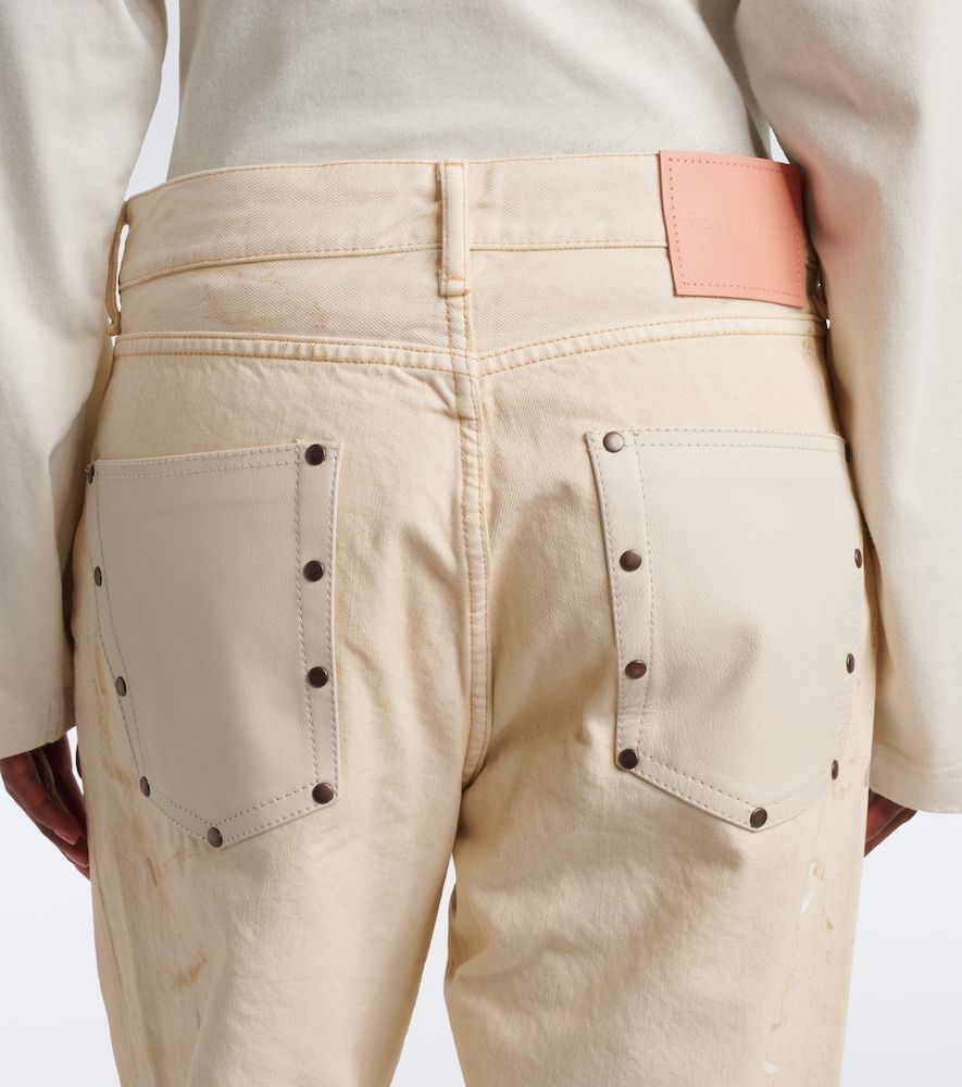 Acne Studios Jeans anchos con piel - Acne Studios - Modalova