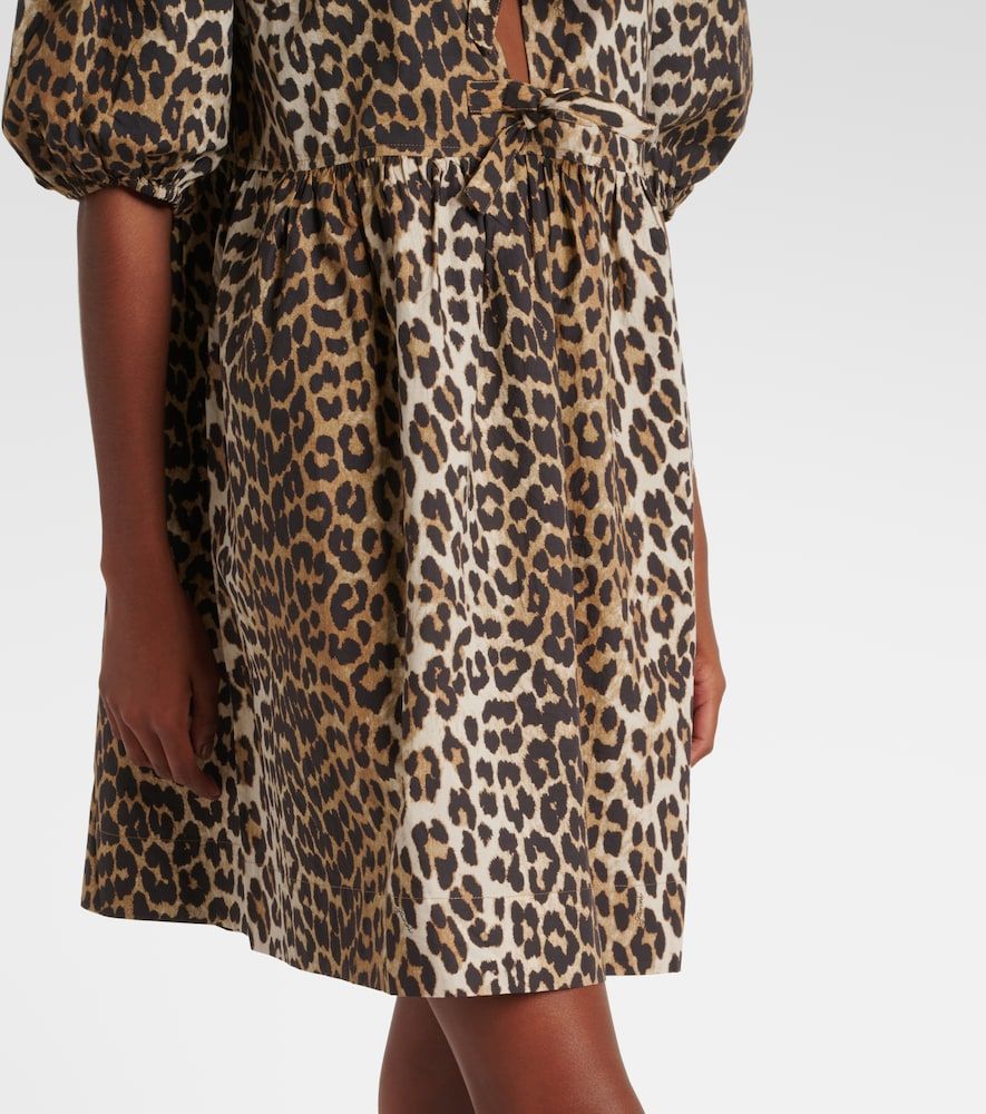 Vestido corto de algodón estampado - Ganni - Modalova
