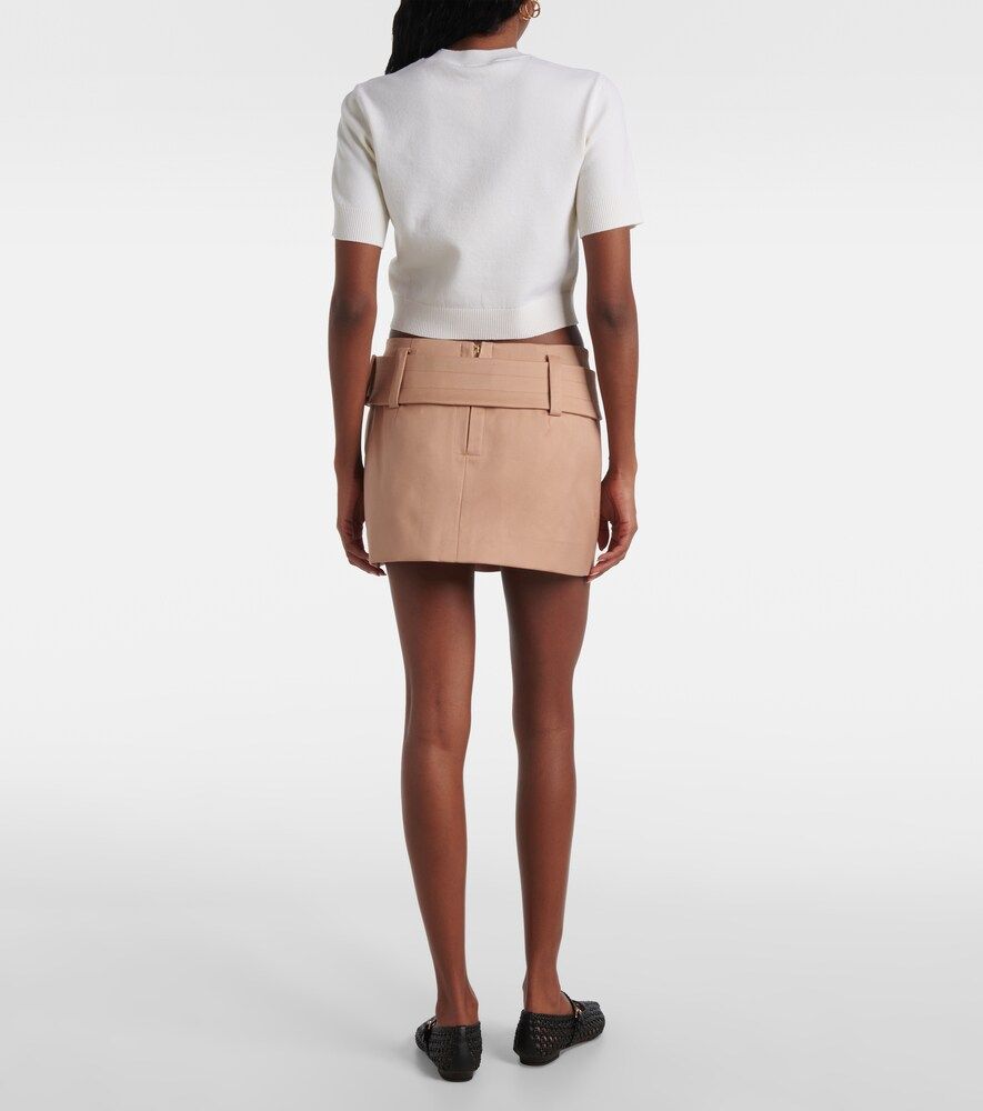Crop top jacquard en mezcla de lana con logo - Patou - Modalova