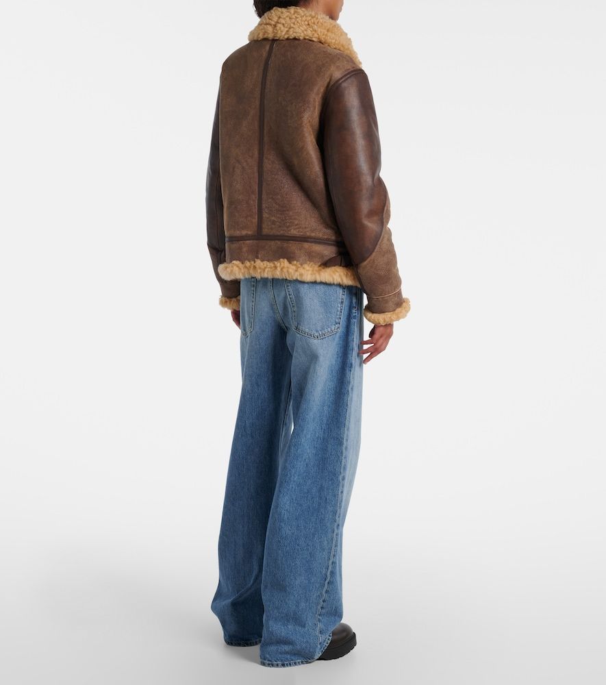 Lederjacke mit Shearling - Ralph Lauren Collection - Modalova
