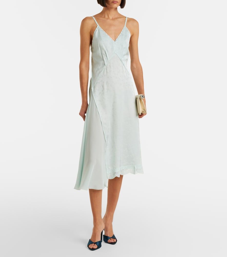 Abito sottoveste in jacquard con pizzo - Victoria Beckham - Modalova