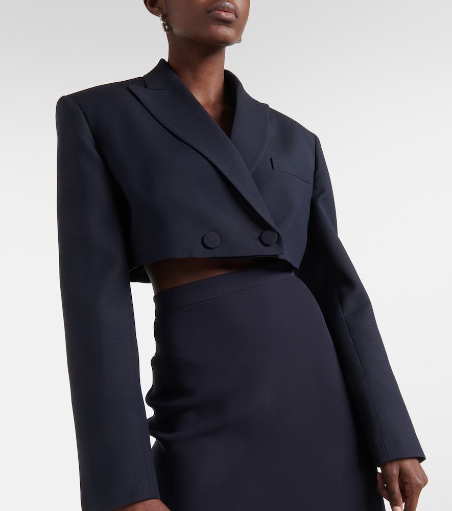 Blazer cropped Giacca de Crepe Couture - Valentino - Modalova