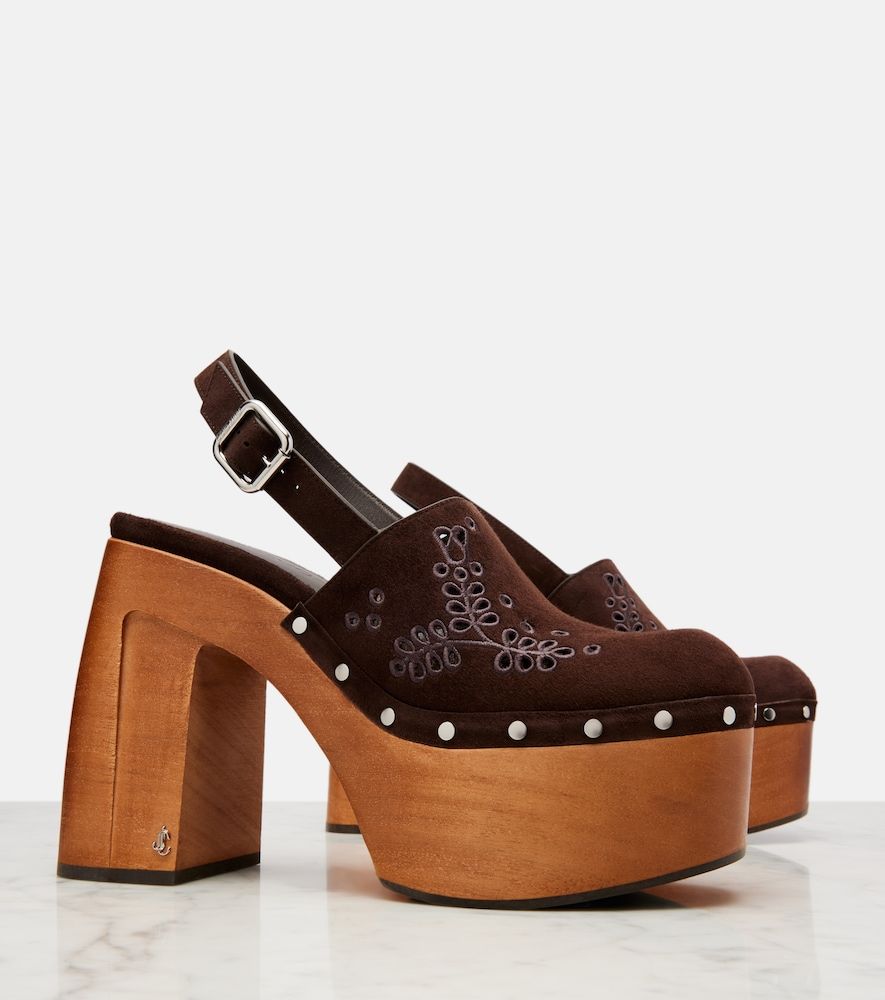 Zuecos con plataforma Alida 135 de ante - Jimmy Choo - Modalova