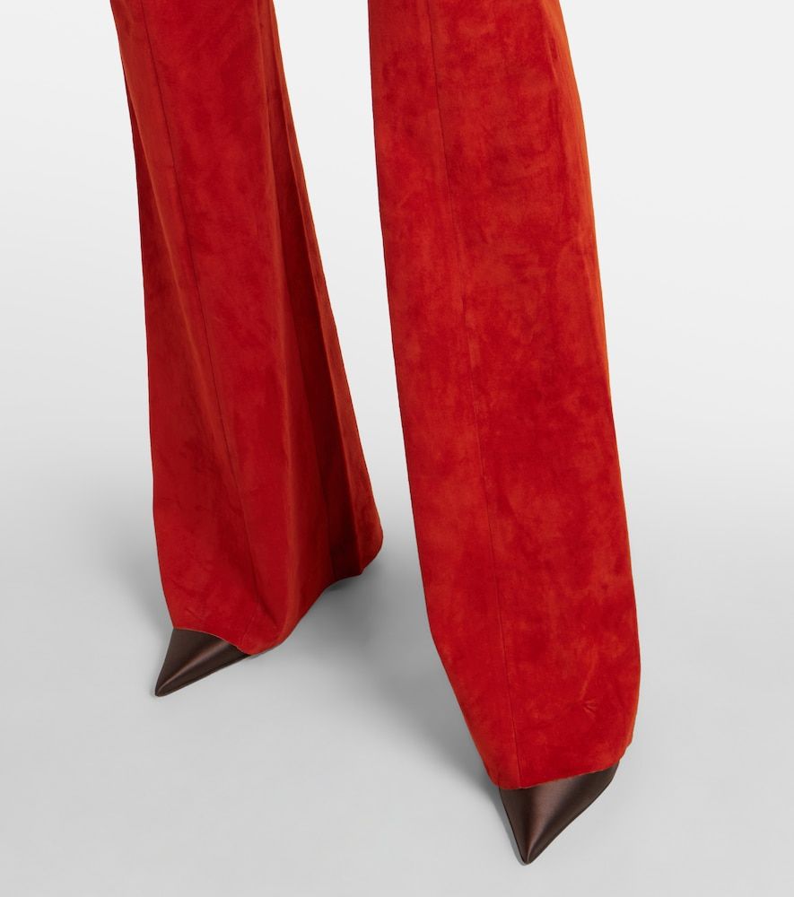 Gege high-rise suede flared pants - Stouls - Modalova