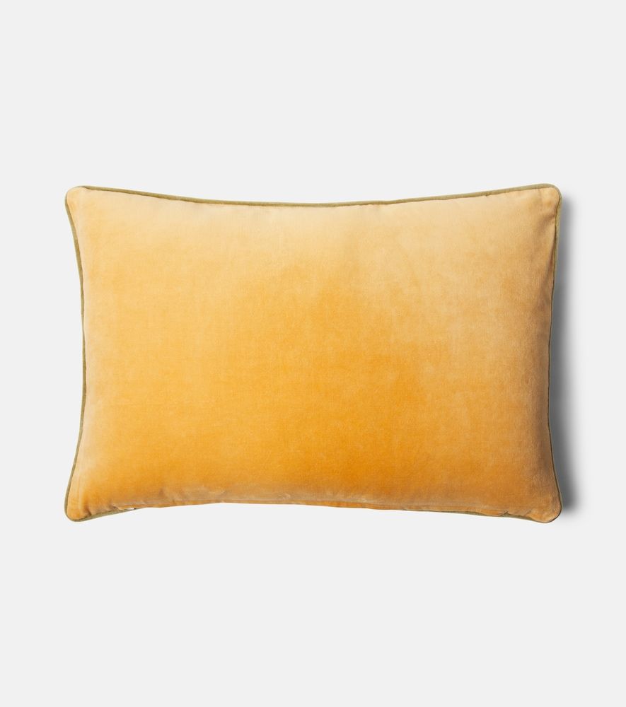 Besticktes Kissen aus Baumwollsamt - Les-Ottomans - Modalova