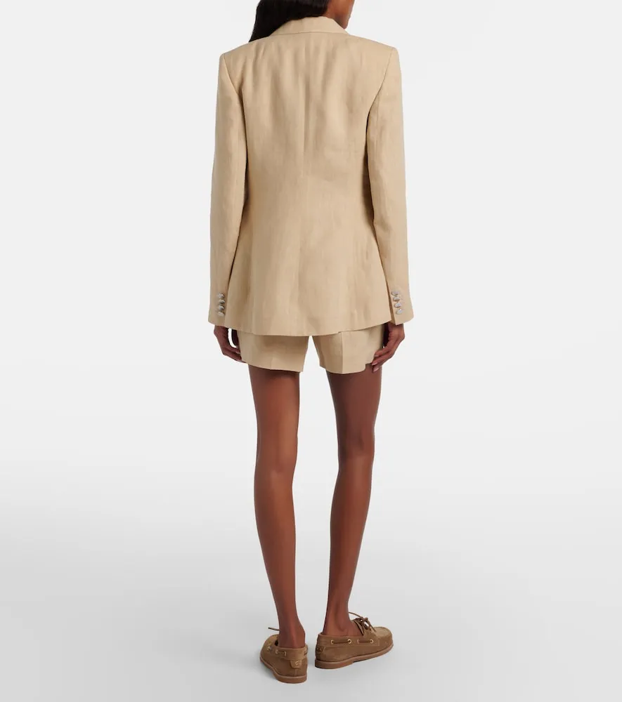 Shorts de lino con cinturón - Ralph Lauren Collection - Modalova