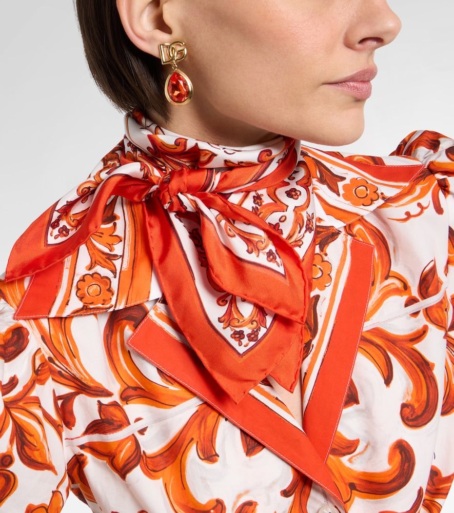 Pañuelo Majolica de sarga de seda - Dolce&Gabbana - Modalova