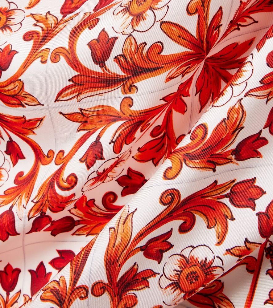 Pañuelo Majolica de sarga de seda - Dolce&Gabbana - Modalova