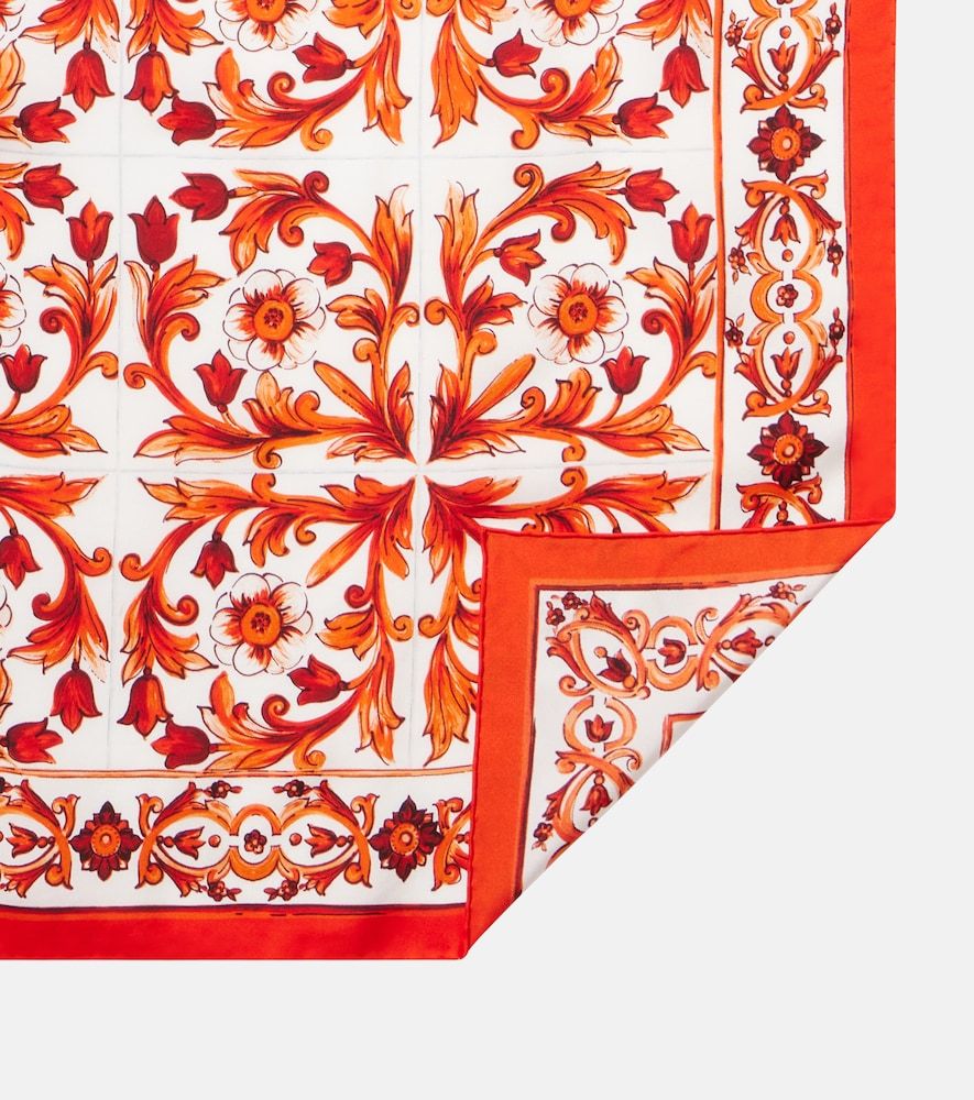 Pañuelo Majolica de sarga de seda - Dolce&Gabbana - Modalova