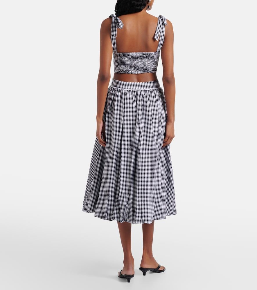 Alba gingham cotton poplin midi skirt - Bananhot - Modalova