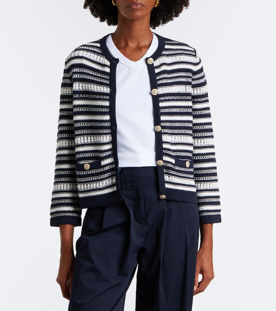 Bellingham striped cotton cardigan - Veronica Beard - Modalova