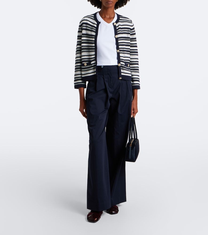 Bellingham striped cotton cardigan - Veronica Beard - Modalova