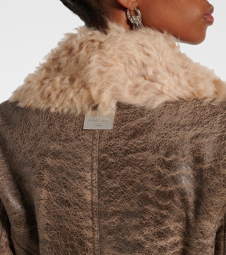 Chaqueta de piel con borrego - Acne Studios - Modalova